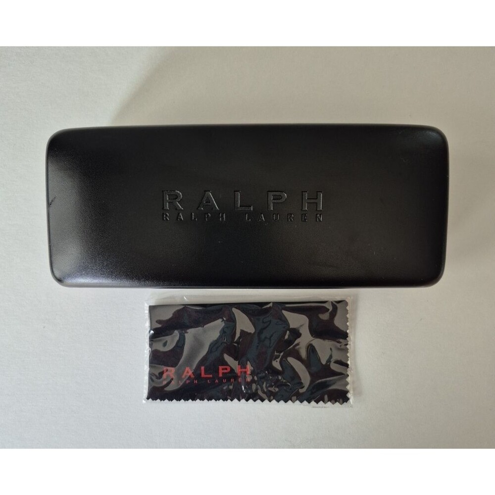 Ralph Lauren Black Hard Clamshell Large Sunglass Eyeglass Case with Cloth